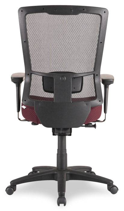 Tempur-Pedic Remy 26.8” Office Chair - Burgundy with Mesh Back