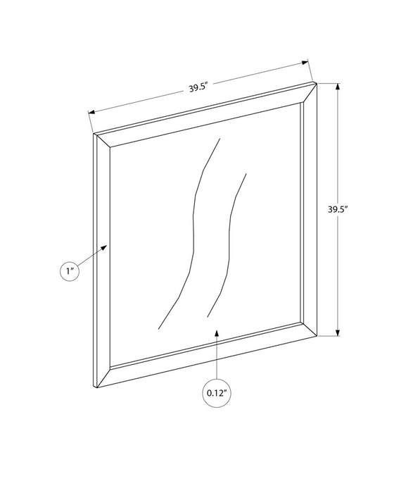 Aspen Bedroom Dresser Mirror, Attachable, Wall Hanging - Grey