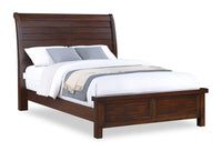 Sonoma Panel Bed with Headboard & Frame, Mango Brown - Full Size 