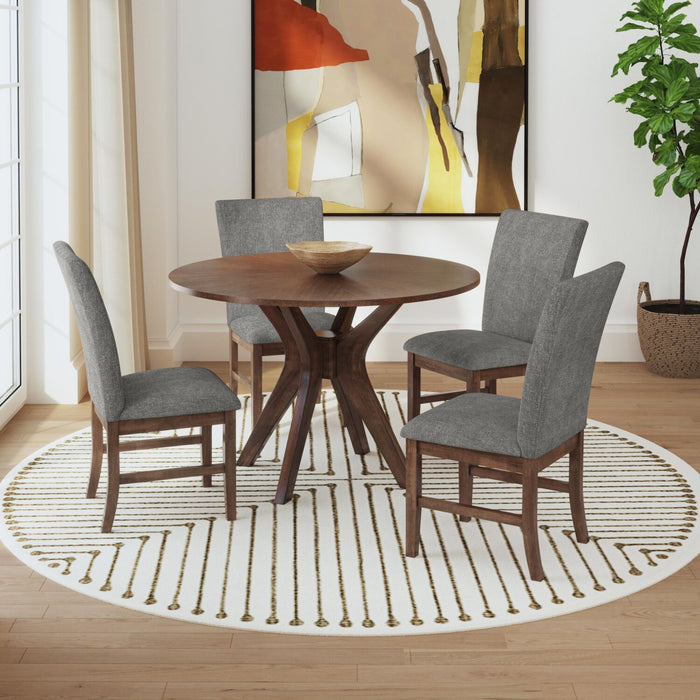 Rain 5-Piece Round Dining Set - Grey