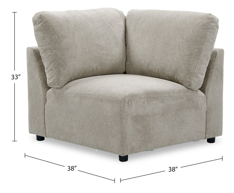 Voyage Modular Fabric Corner Chair with Removable Back Cushions – Beige