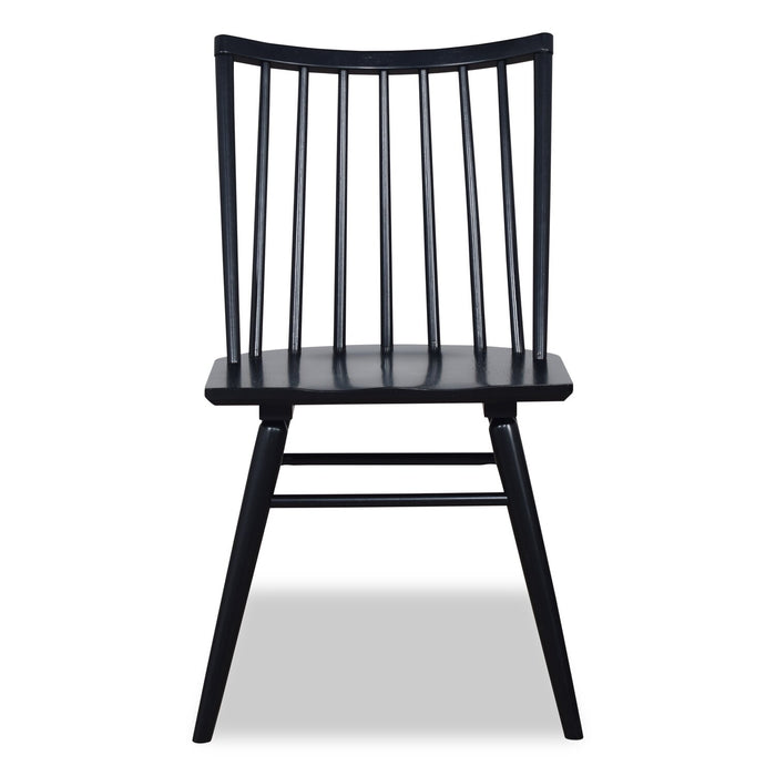 Astro 5pc Dining Set with Table & 4 Spindle-Back Chairs, 59.1\"W - Black