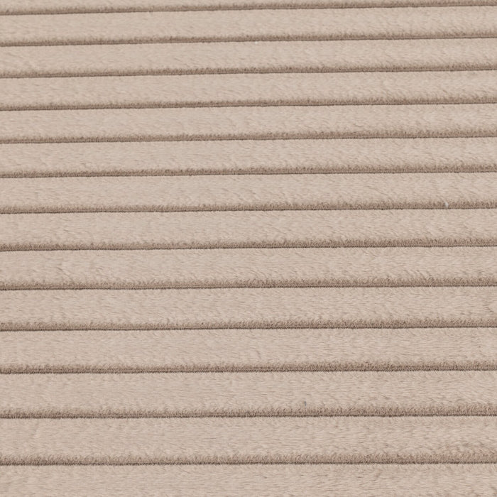 Faux Fur Channel Taupe Area Rug with Memory Foam Backing - 5' x 7'