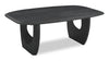 Abbot 48” Modern Solid Wood Coffee Table - Black