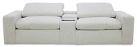 Sky Modular 3-Piece Fabric Power Reclining Sectional with Console and Feather Down Cushions - Nathan Wheat 