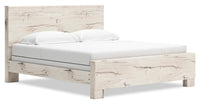 Derekson Panel Bed, Rustic White - King Size 