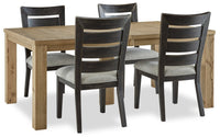 Logan 5-Piece Dining Package - Black 