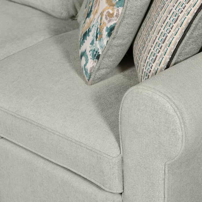 Scott Living Haven 3-Piece Chenille Fabric Sleeper Sectional - Seafoam Blue