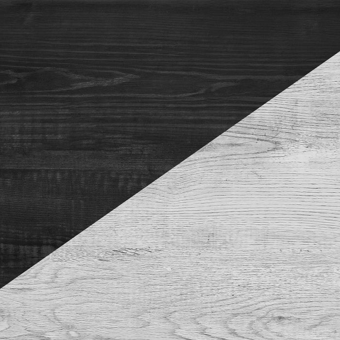 Blake 6pc Bedroom Set with Bed, Dresser, Mirror & Nightstand, Grey & Black - Queen Size