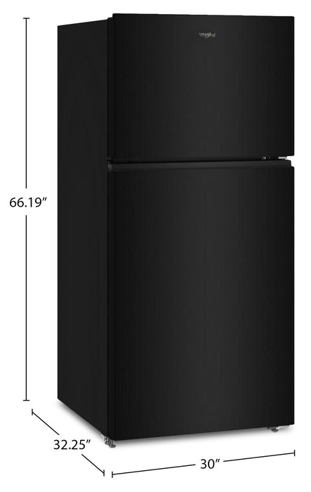 Whirlpool 29.5\" 19 Cu. Ft. Top Freezer Refrigerator – Black - WRTX5419SB