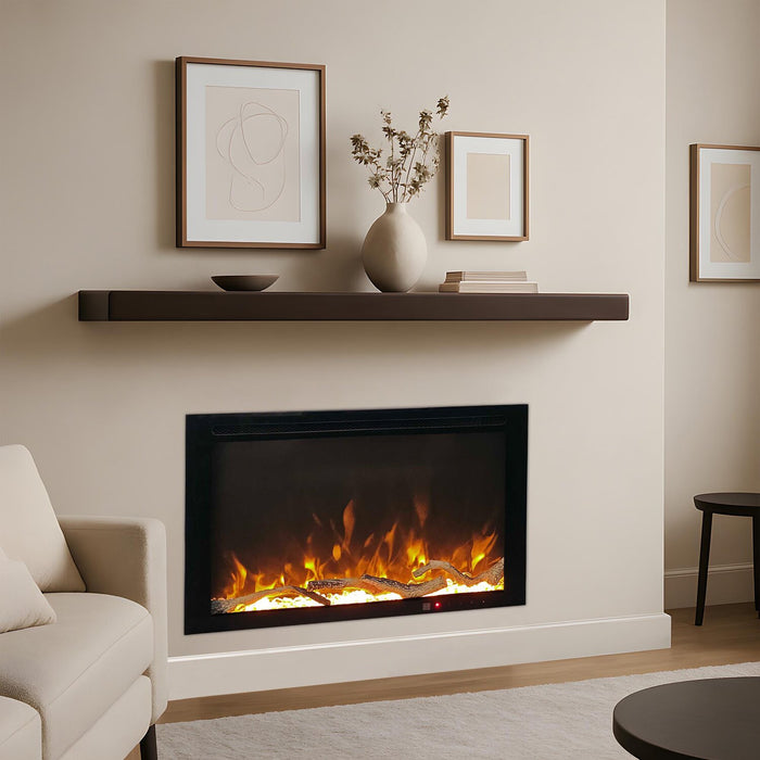 Venus 28\" Essential Built-In Electric Fireplace - Black