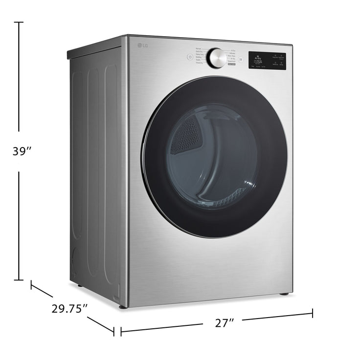 LG 7.4 Cu. Ft. Smart Front-Load Gas Dryer with AI Sensory Dry - Graphite Steel - DLGX5801V