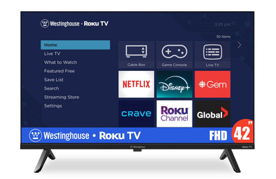 Westinghouse 42" 1080P Roku Smart TV | Téléviseur intelligent Westinghouse 1080p de 42 po avec Roku TVMC