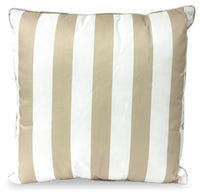 Indoor/Outdoor Striped Accent Pillow - Beige 