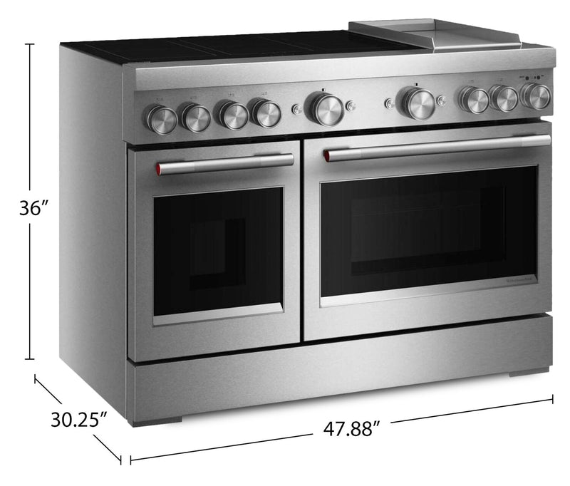 KitchenAid 6.3 Cu. Ft. Induction Freestanding Range with Griddle - Stainless Steel - KFID948SSS