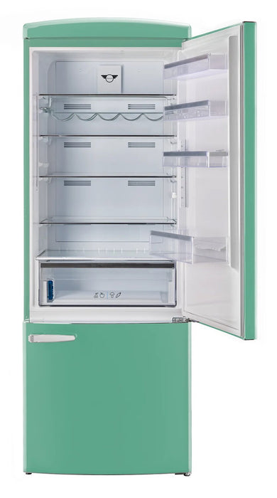 Unique Classic Retro 28\" 17 Cu Ft. Bottom Mount Refrigerator - Turquoise - UNQ-455L T AC