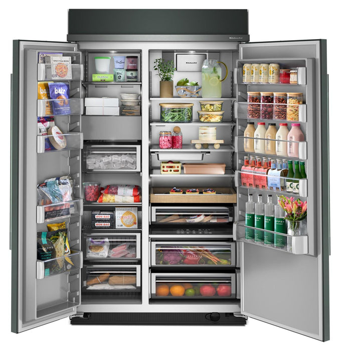 Kitchenaid 48\" 29.4 Cu. Ft. Built-In Side-by-Side Refrigerator – Juniper - KBSN748SJP