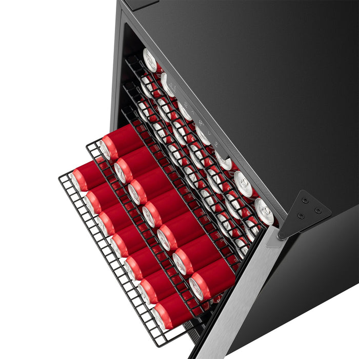 Hisense 5.4 cu. ft. 54-Bottle Hybrid Beverage and Wine Cooler with Reversible Door - Black - HWS054B1ASD