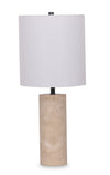 Rocco 25” Modern Stone Table Lamp - Natural Travertine