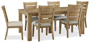 Logan 7pc Dining Set with Table & 6 Chairs, 72-108