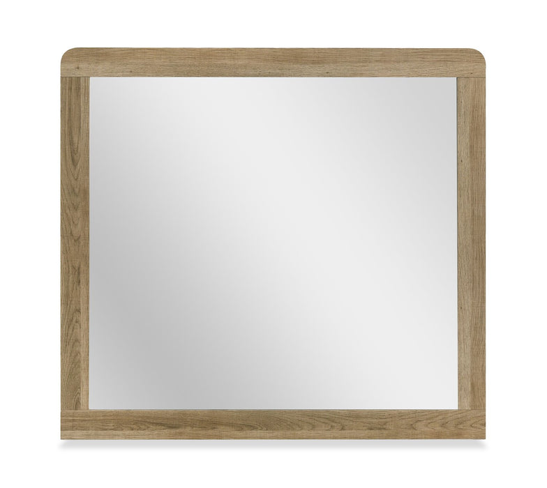 Sable 6pc Bedroom Set with Bed, Dresser, Mirror & Nightstand, Light Brown - Full Size