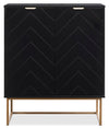 Lottie 28.5\" 2-Door Accent Cabinet - Glossy Black