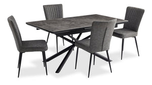Tavo 5pc Dining Set with Table & Chairs, 63-79