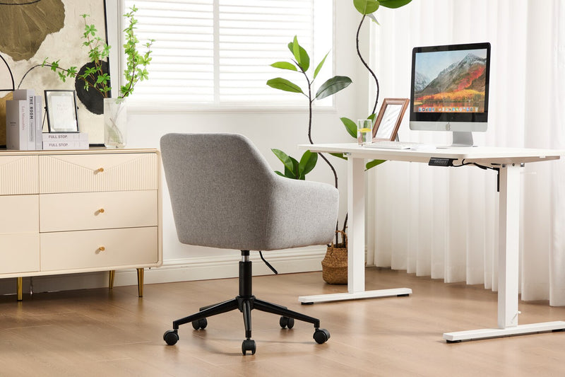 Stevie 23\" Swivel Office Chair with Adjustable Height – Grey 