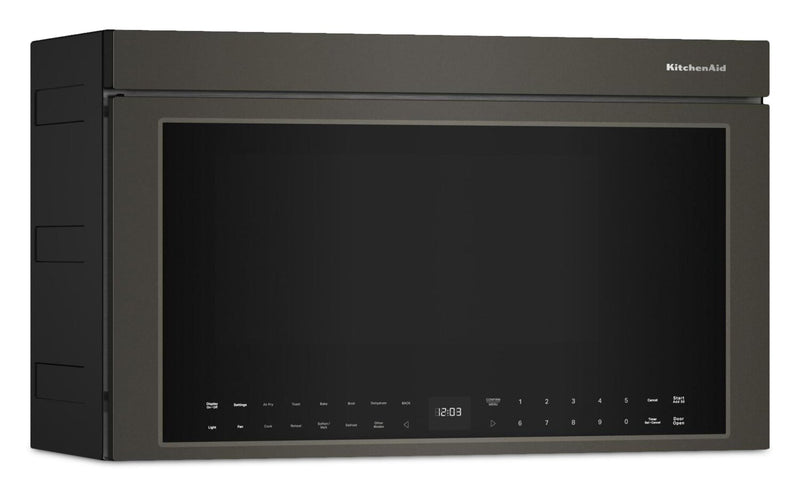 KitchenAid Multifunction Smart Flush Mount Over-the-Range Microwave Oven – Black Ore - YKMMF730PBE