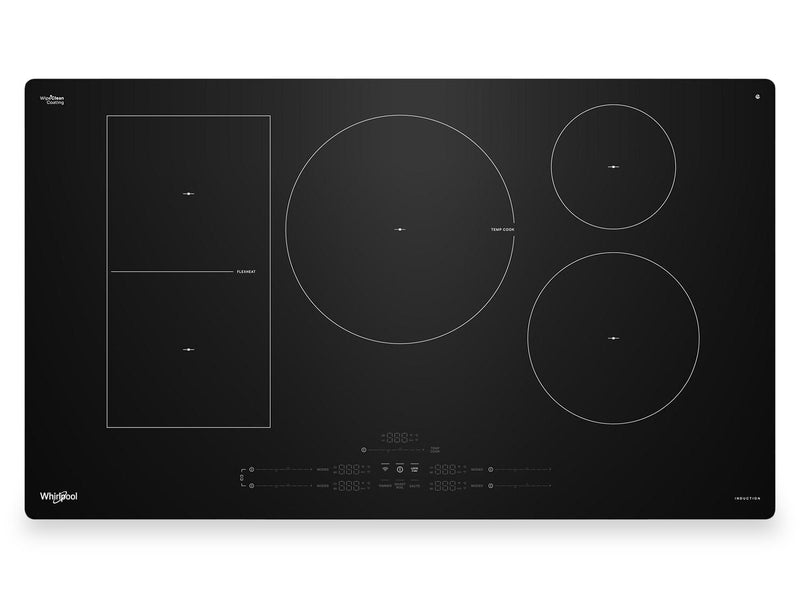 Whirlpool 36\" 5-Element Induction Cooktop - Black - WCIT7536SB