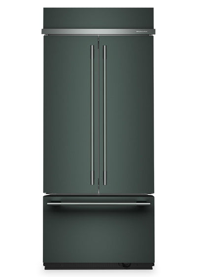 KitchenAid 36" 20.8 Cu. Ft. French Door Bottom Mount Refrigerator - Juniper - KBFN536SJP | Réfrigérateur KitchenAid de 20,8 pi3 et de 36 po à portes françaises à congélateur inférieur - genièvre - KBFN536SJP