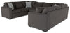 Legend 3-Piece Chenille Sleeper Sectional Sofa - Pewter