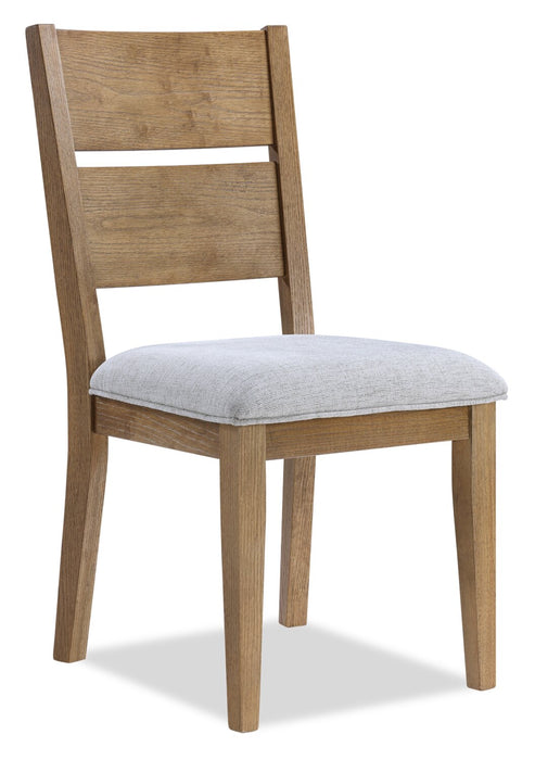 Lotus 5pc Dining Set with Table & 4 Slat-Back Chairs, Wood, 82\"W - Natural
