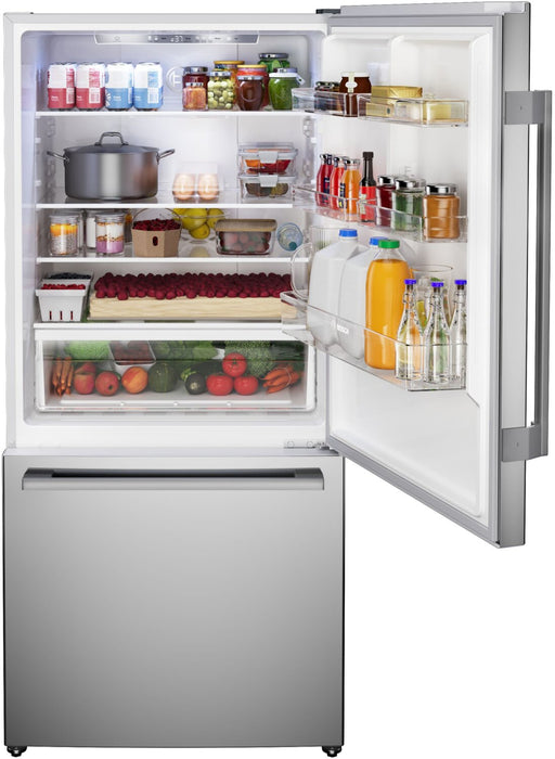 Bosch 100 Series 33\" 17.2 Cu. Ft. Counter-Depth 2-Door Refrigerator - Stainless Steel - B33CM10SNS