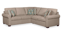 Scott Living Haven 3-Piece Right-Facing Chenille Fabric Sleeper Sectional - Taupe 