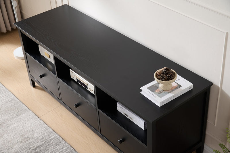 Renner 58\" Modern TV Stand with Storage for TVs up to 65\"- Matte Black