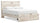 ["Derekson Storage Bed with 2 Built-In Footboard Drawers, Rustic White - Queen Size"]