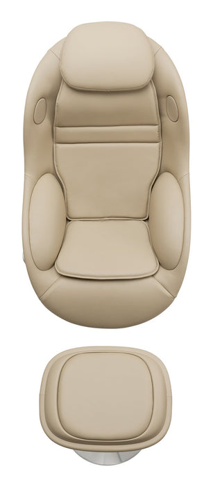 LG 29.6\" Leather-Look Fabric Reclining Massage Chair with Matching Ottoman - Brown