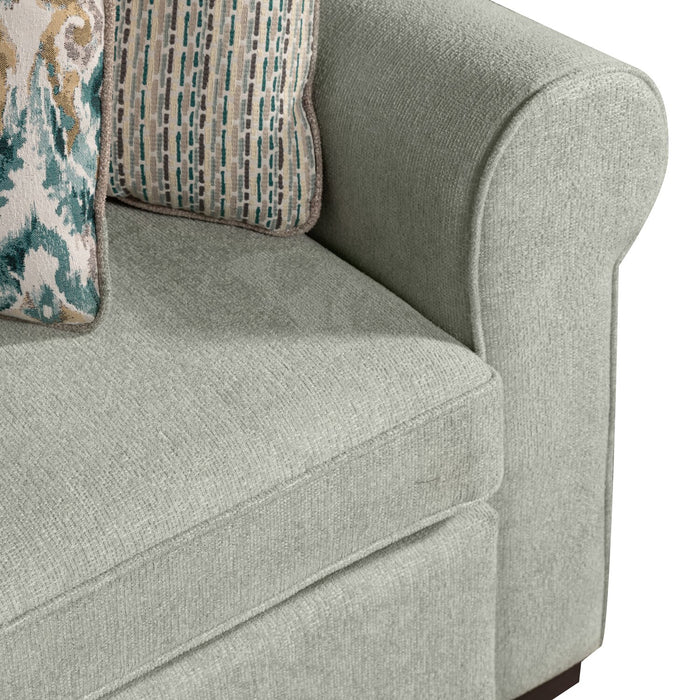 Scott Living Haven 3-Piece Chenille Fabric Sleeper Sectional - Seafoam Blue