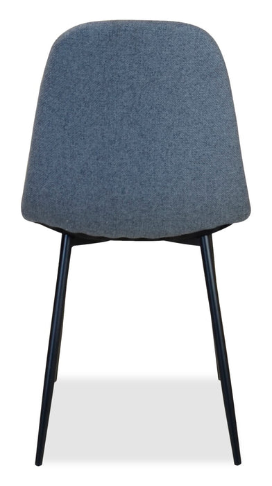 Jax Dining Chair with Polyester Fabric, Metal - Charcoal