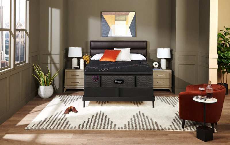 Beautyrest Black Signature Magenta Euro Pillowtop King Mattress Set