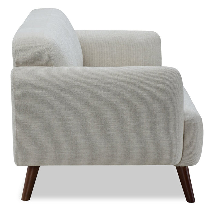 Sadie 63\" Fabric Loveseat with Rubberwood Legs – Beige