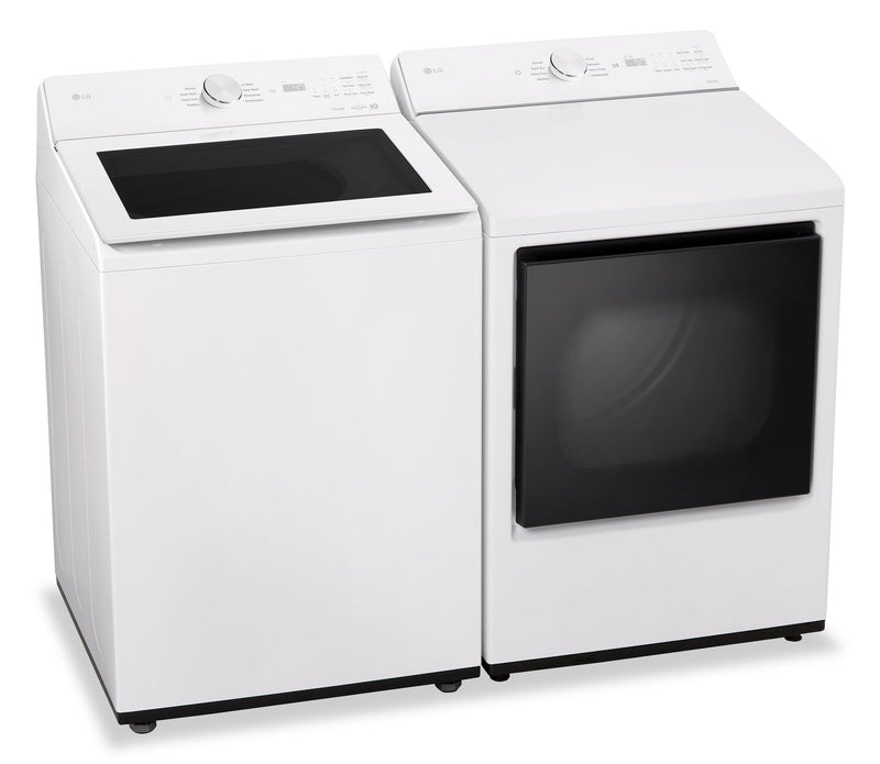 LG 5.8 Cu. Ft. Smart Top-Load Washer with EasyUnload™ and 7.3 Cu. Ft. Electric Dryer with AI Sensing 