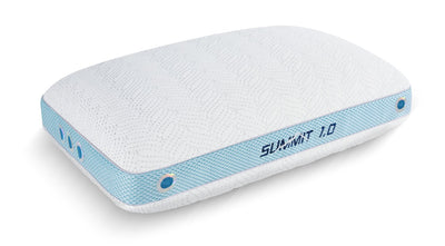 Bedgear Summit 1.0 Performance Queen Pillow – Stomach Sleeper | Oreiller PerformanceMD Summit 1.0 de Bedgear pour grand lit - pour dormeur sur le ventre