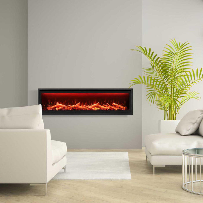 Ceres 65\" Black Diamond Electric Fireplace – Black 