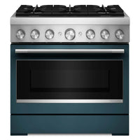 KitchenAid 5.1 Cu. Ft. Dual Fuel Range with No Preheat Air Fry – Agave - KFDS936SAG 
