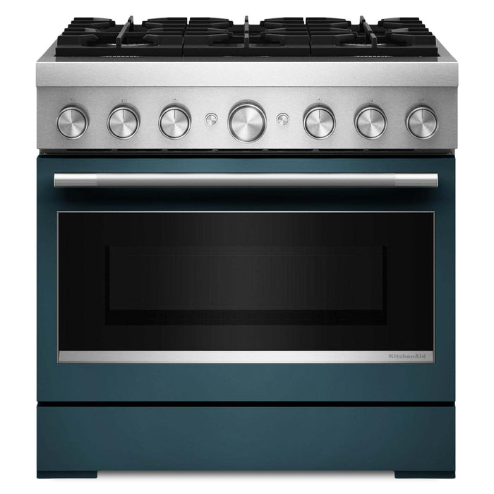 KitchenAid 5.1 Cu. Ft. Dual Fuel Range with No Preheat Air Fry – Agave - KFDS936SAG