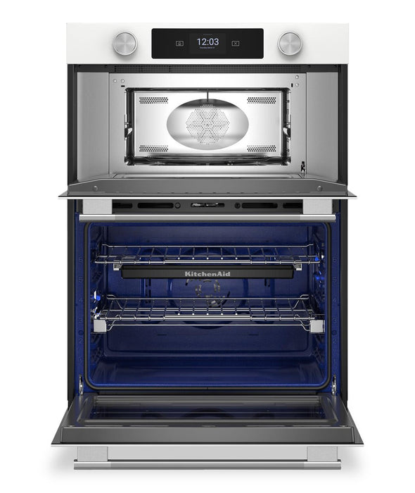 KitchenAid 30\" Smart Electric Combo Wall Oven - White - KOEC730SWH