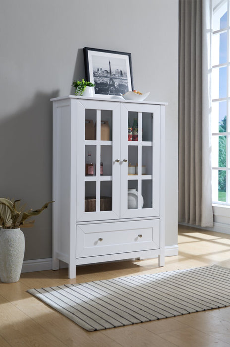 Tessa 31.5\" Storage Accent Cabinet – White 