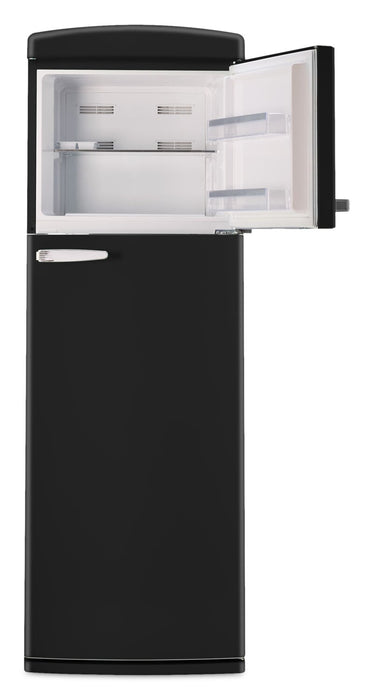 Unique Classic Retro 24\" 11 Cu Ft. Top Freezer Refrigerator – Matte Black - UNQ-310L MB TM